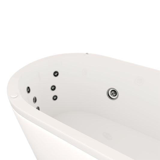 Detalle interior de la tina 90-01 con jets Ventury y jets lumbares integrados