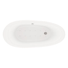 Vista aérea de la tina B-02 con forma ergonómica y generador de burbujas o sistema blower opcional