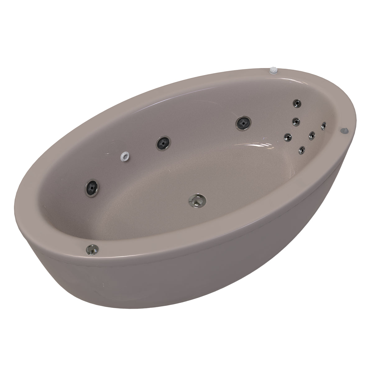 Tina color arena del modelo Dreams con hidromasaje, estilo moderno para tina freestanding