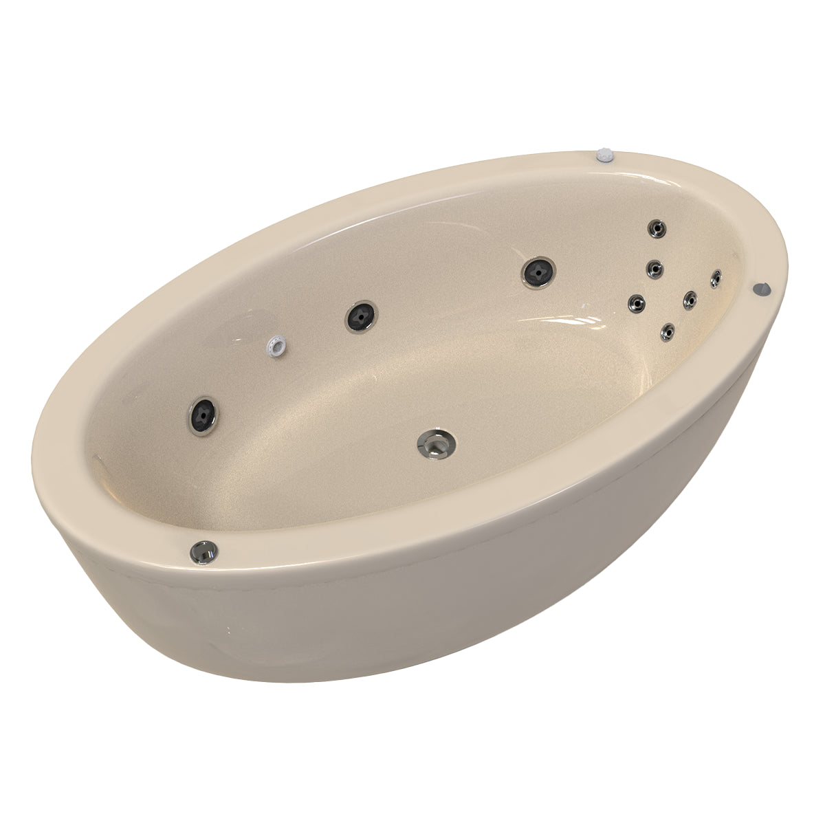 Tina color beige nuevo del modelo Dreams con hidromasaje, estilo moderno para tina freestanding