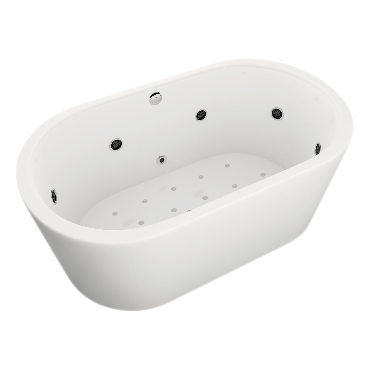 Tina F-014 con sistema completo de hidromasaje y blower, ideal para baños de lujo