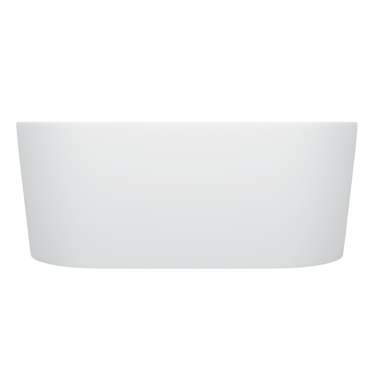 Perfil lateral de la tina F-014 con faldón de fibra de vidrio y diseño minimalista