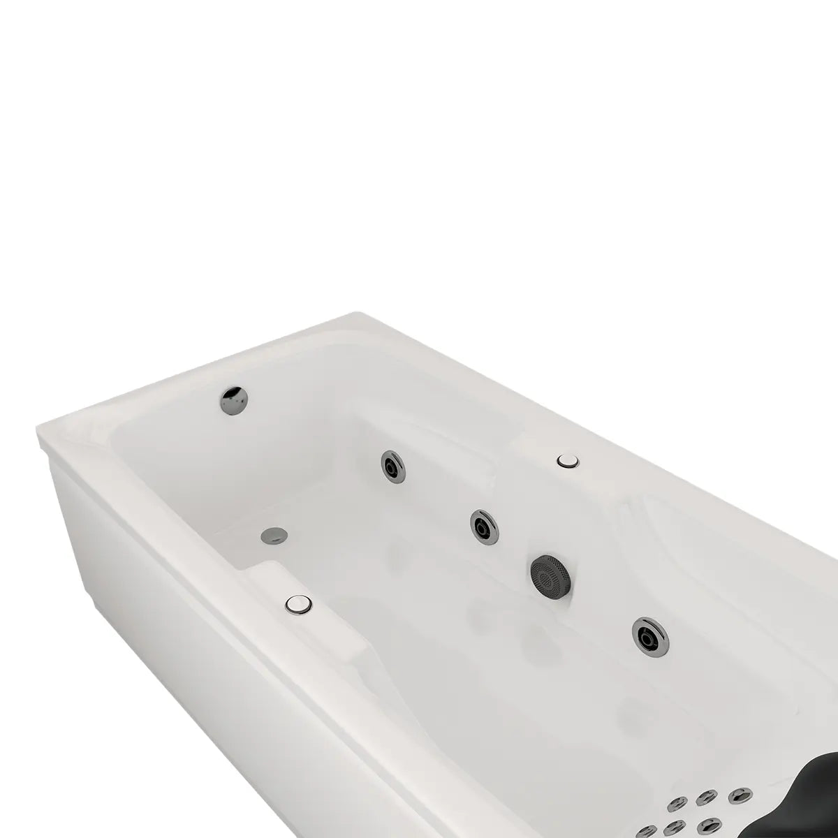 Detalle del acrílico Sensacryl exclusivo de Aquaspa™, con refuerzo en fibra de vidrio y acabados de alta durabilidad.