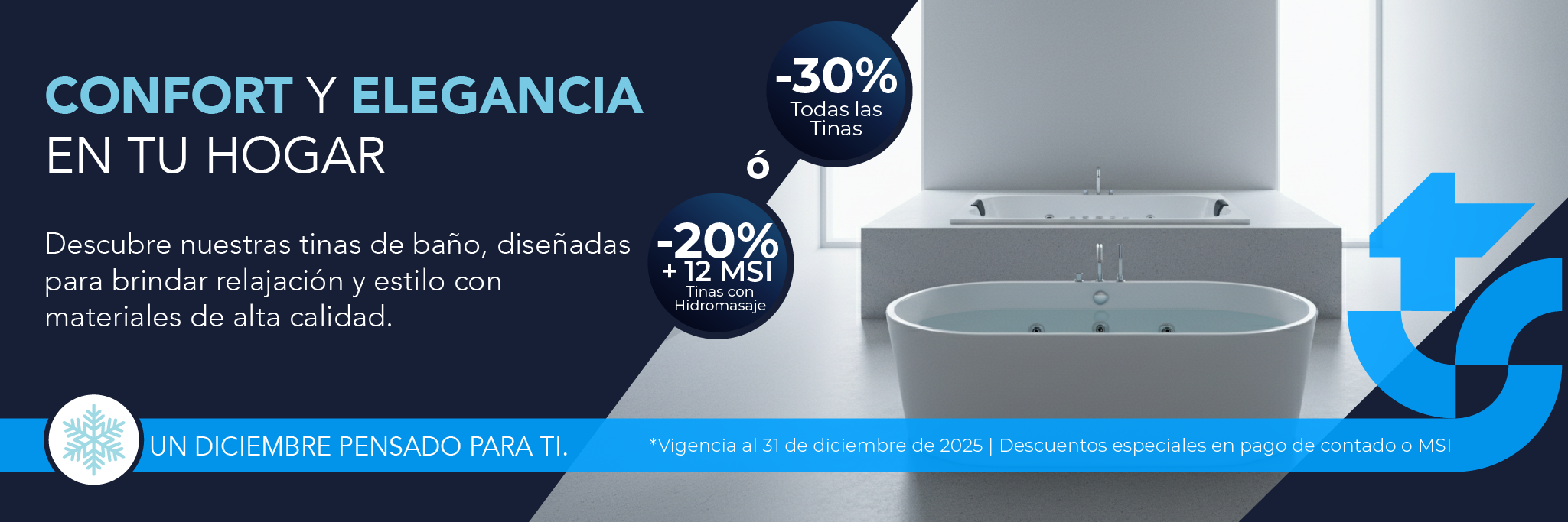 tinas para baño empotrada y freestanding con descuento este diciembre 2025
