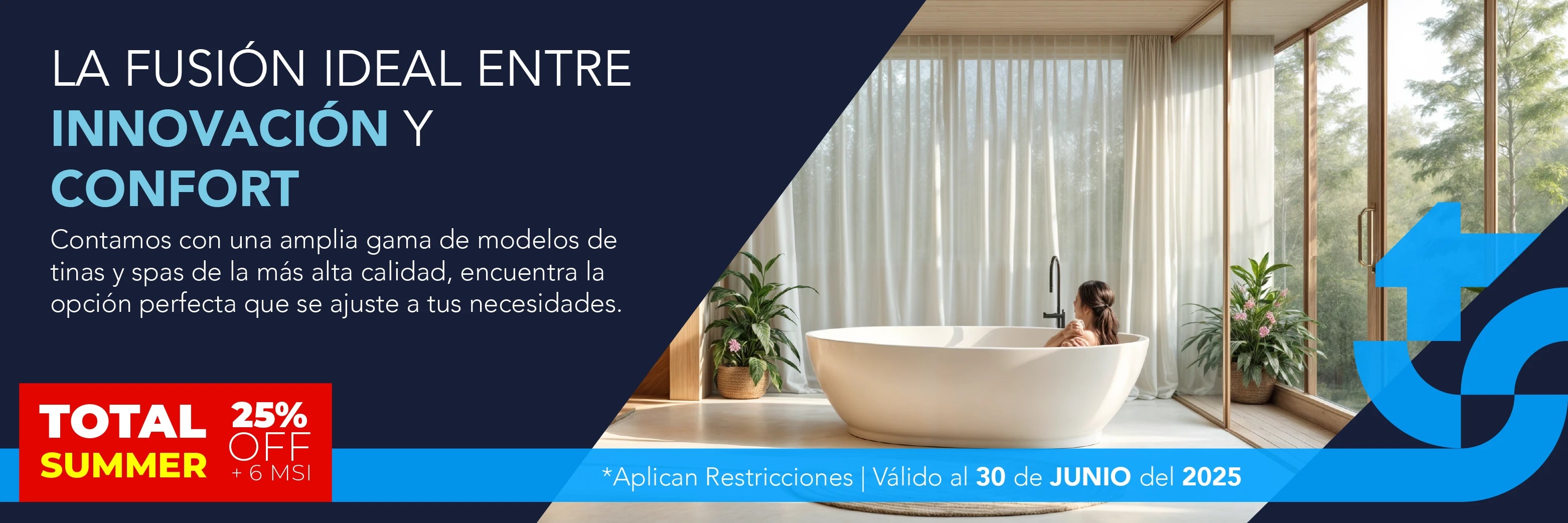 Tinas, spas y jacuzzis en promoción especial de junio con descuento exclusivo TotalSpa